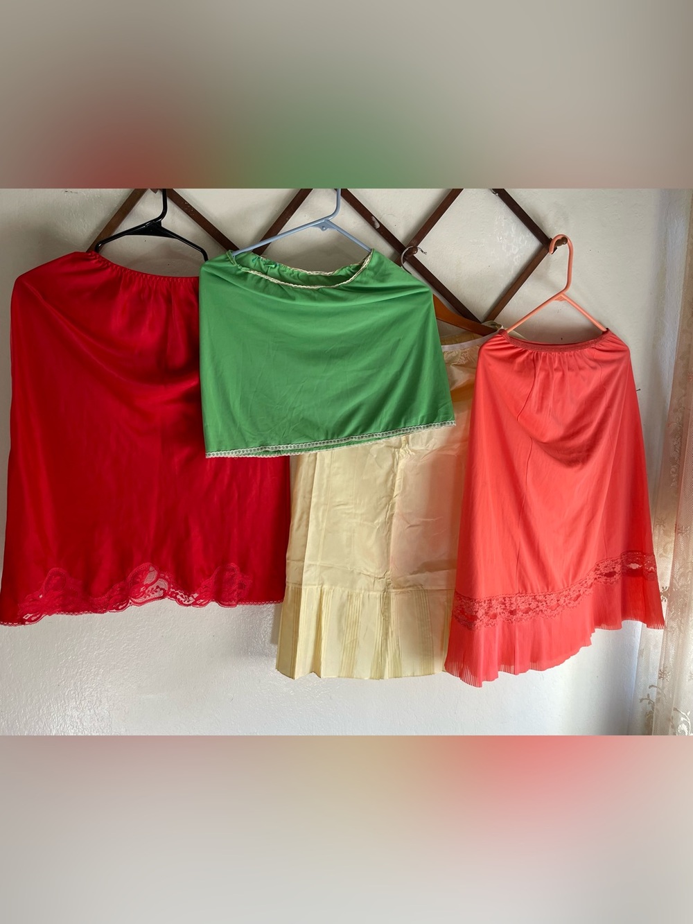 Colorful lingerie slip bundle vintage s m